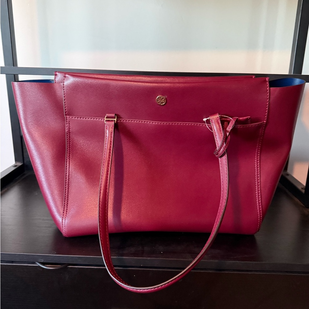 Tory Burch Deep Red Tote Bag